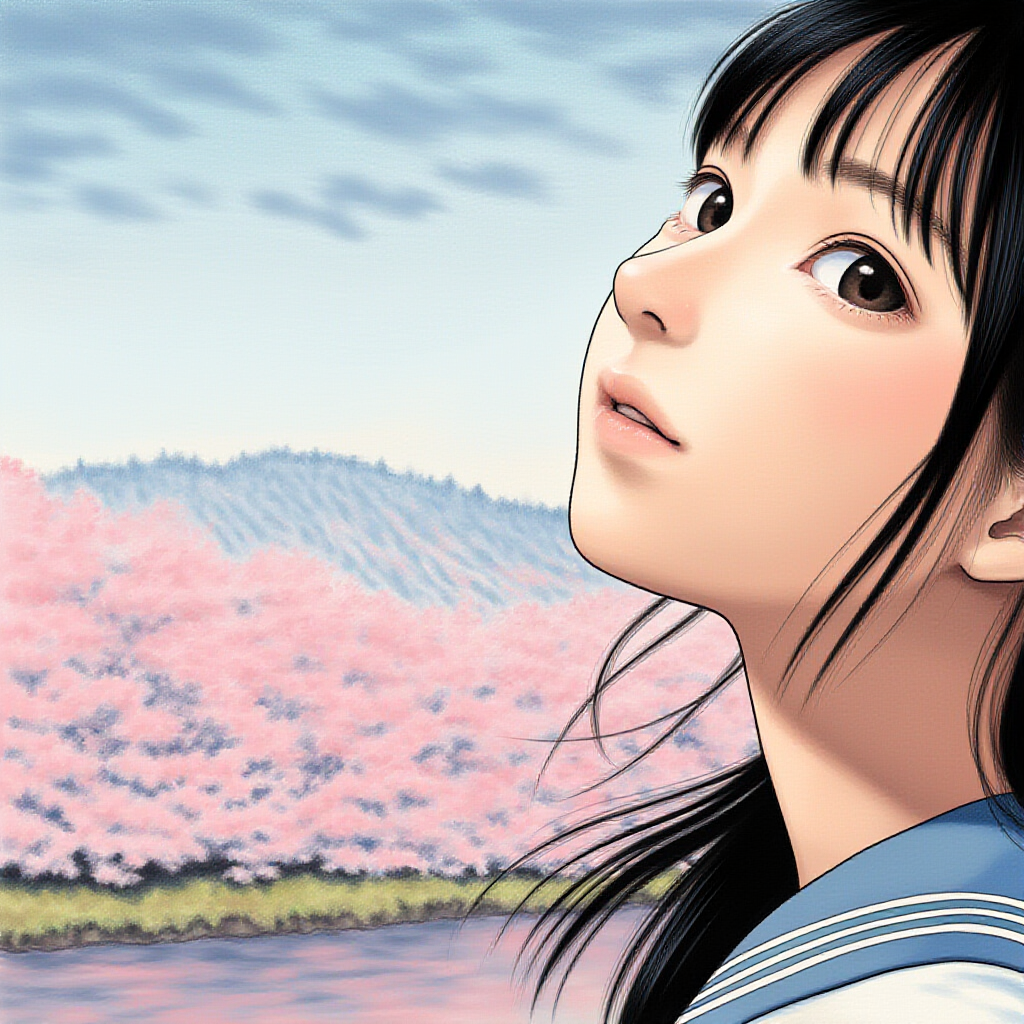 気になるあの子と桜観賞
