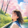 気になるあの子と桜観賞 4枚目