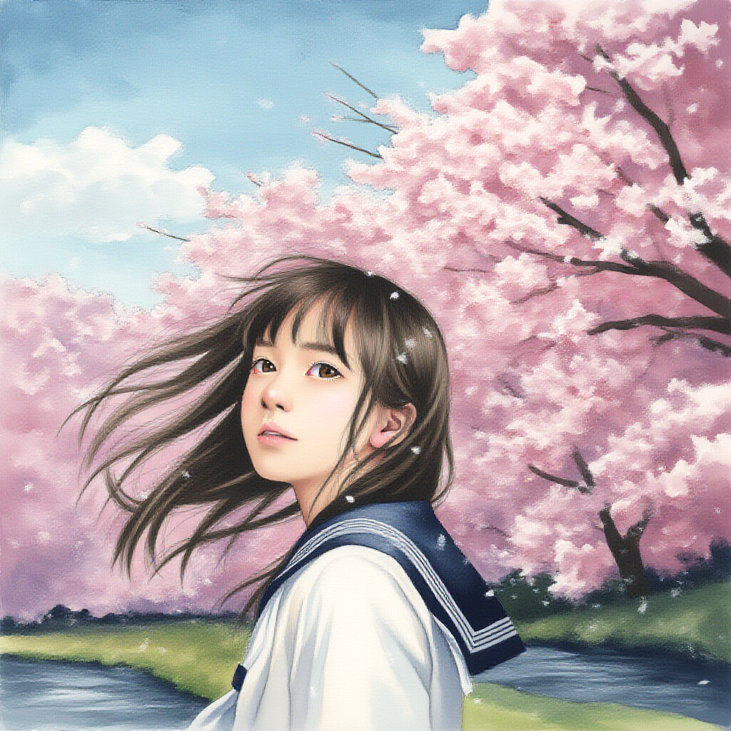 気になるあの子と桜観賞