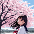 気になるあの子と桜観賞 3枚目