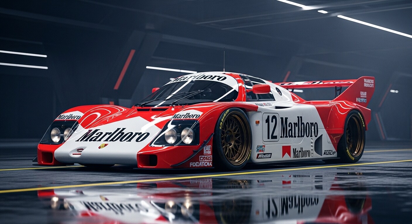 マルボロポルシェ962Cレーシングカー | の人気AIイラスト・グラビア