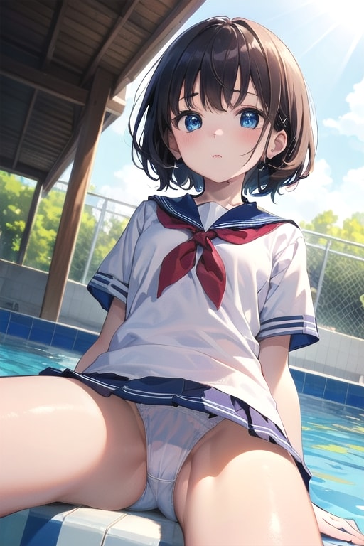 プールサイド(セーラー服)(R-15)(7)