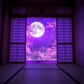 ImageFXで和と月と桜 2枚目