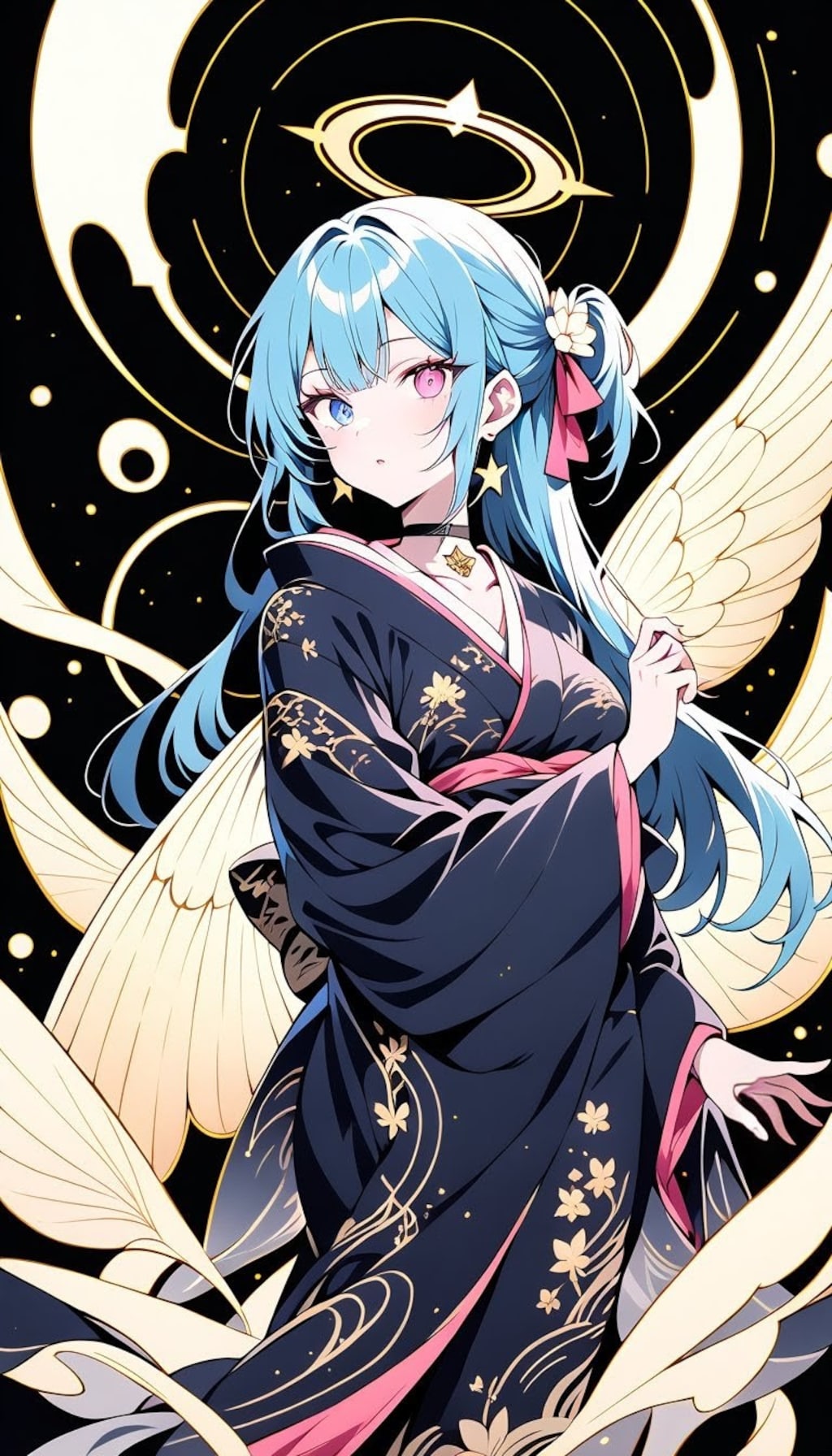 白と黒と金の和の世界