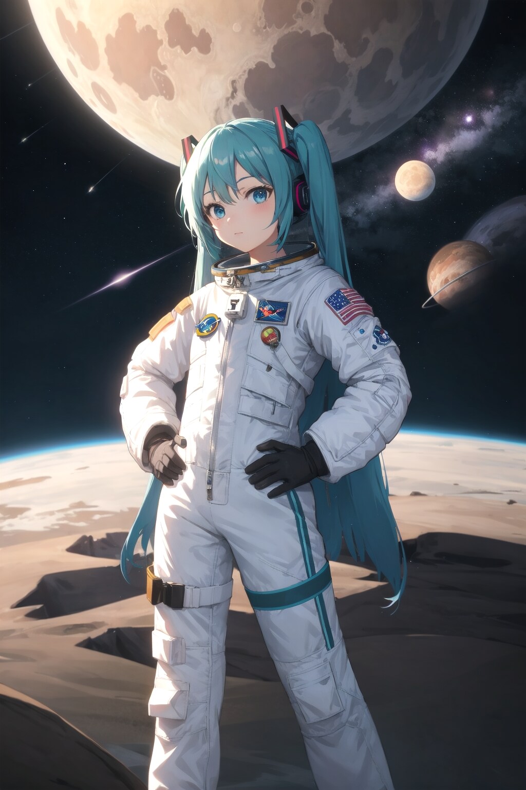宇宙飛行士ミク🌕月に着陸