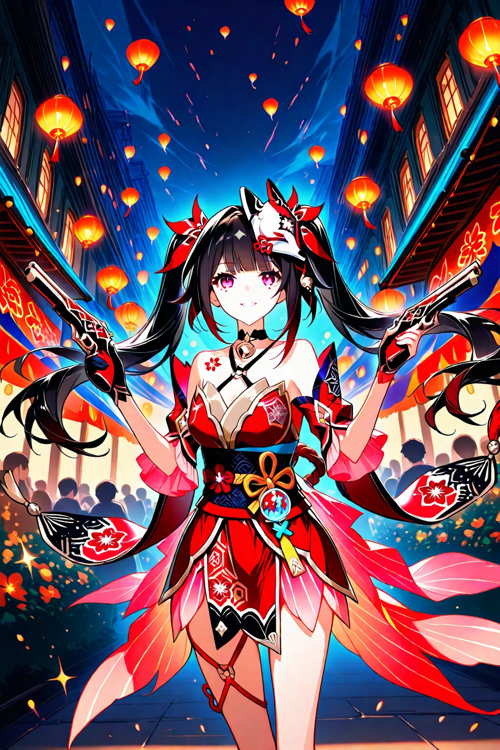 射的荒らし　花火