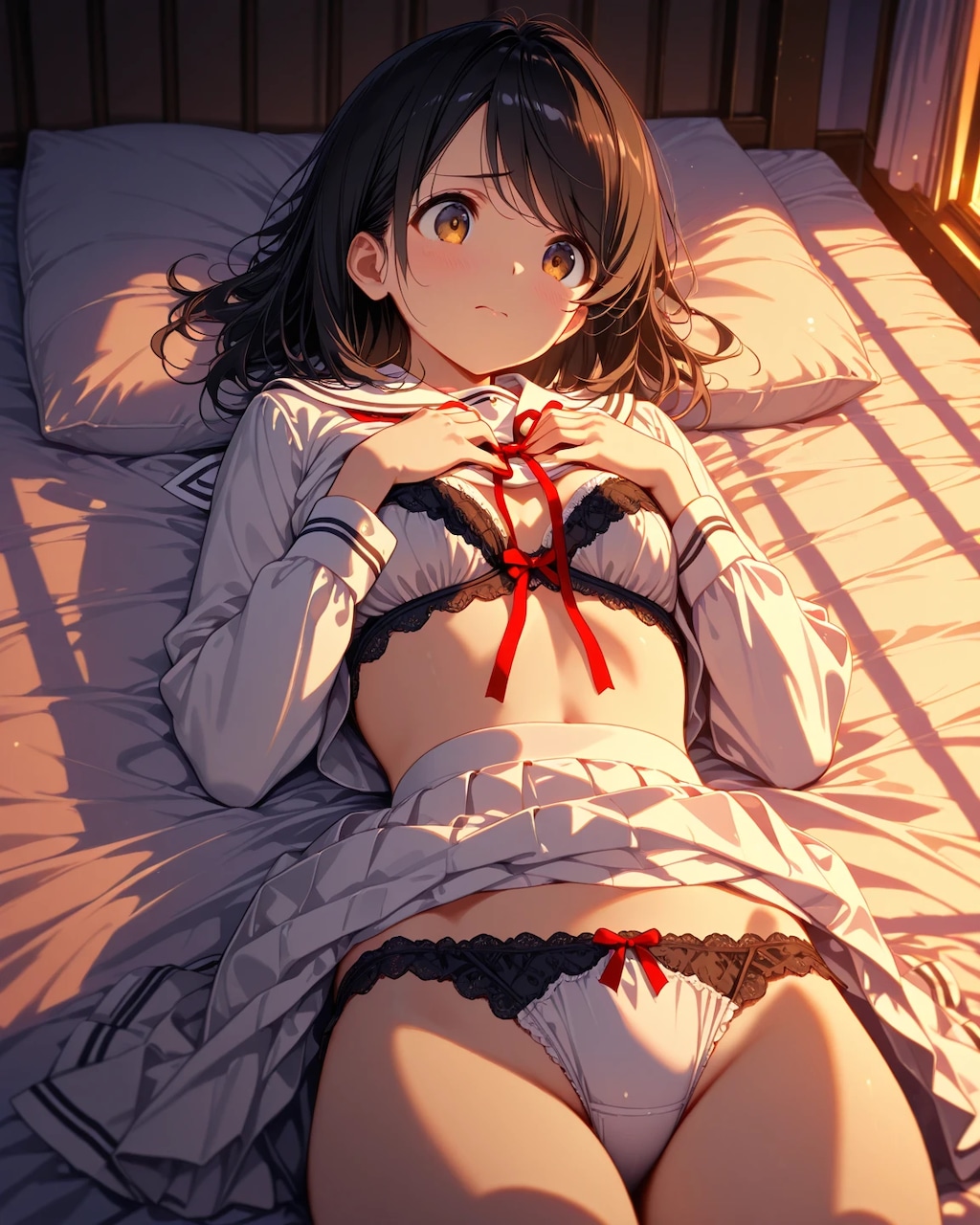 捧げる少女