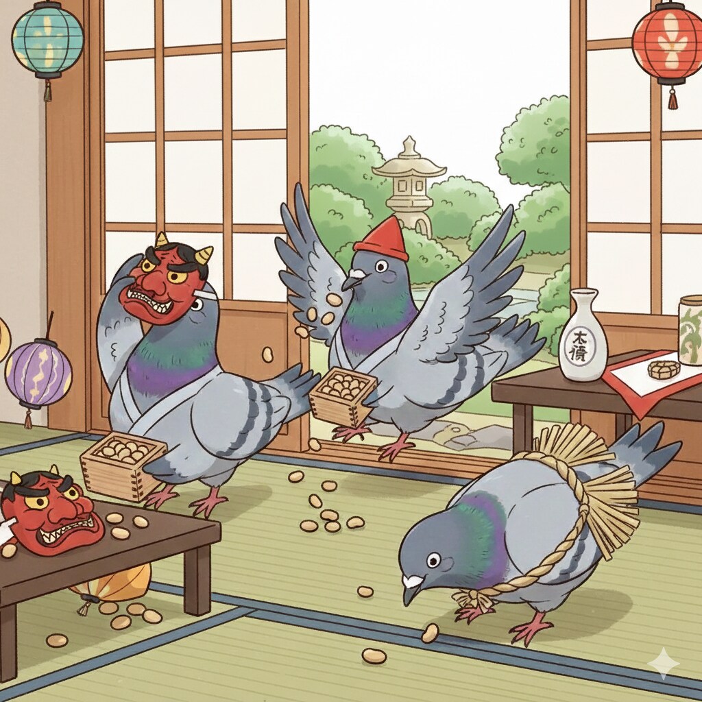 節分鳩 | の人気AIイラスト・グラビア