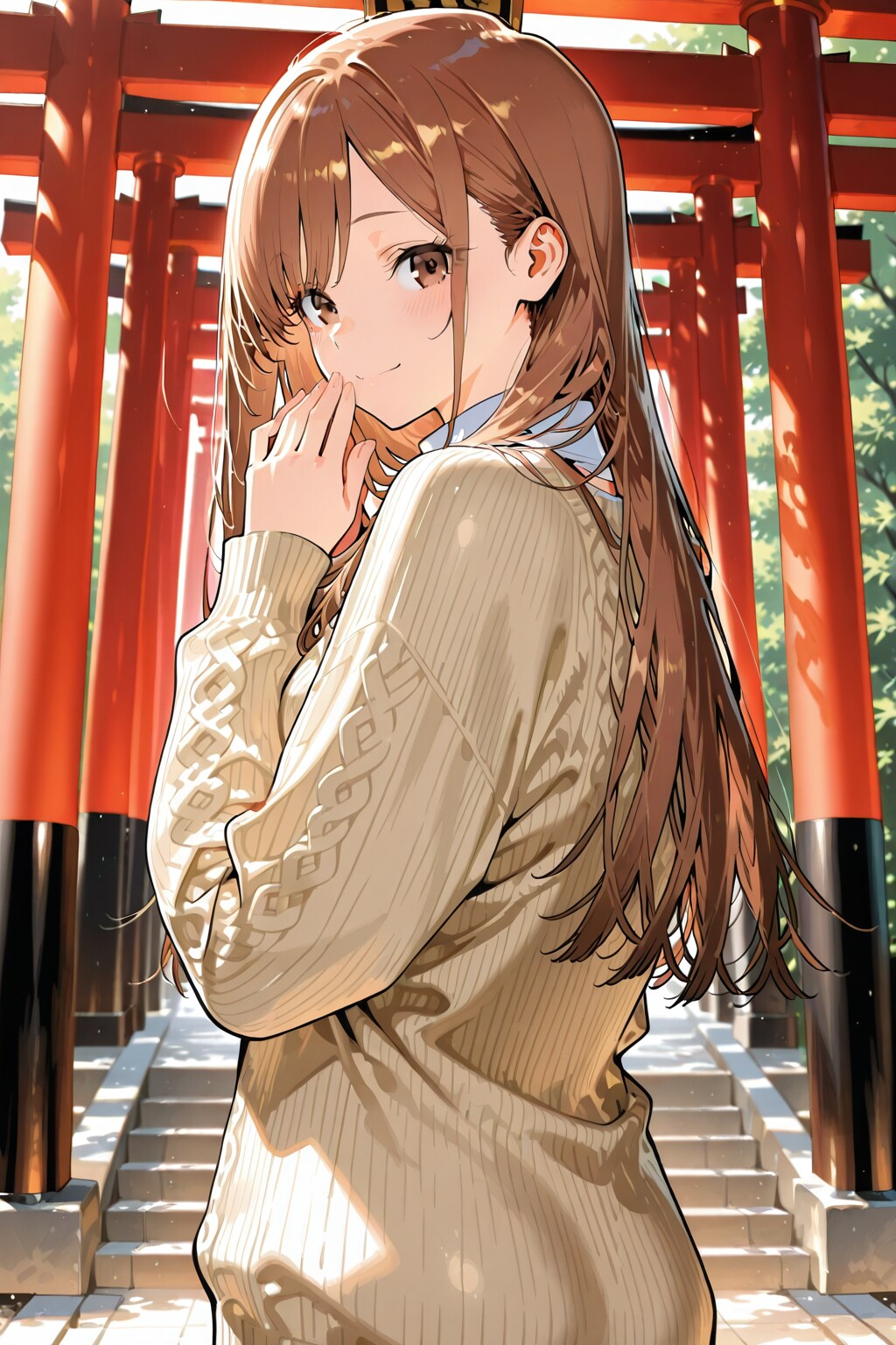 お稲荷様の参道 | の人気AIイラスト・グラビア