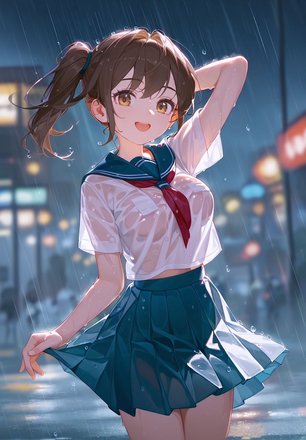 雨も滴るいい女。