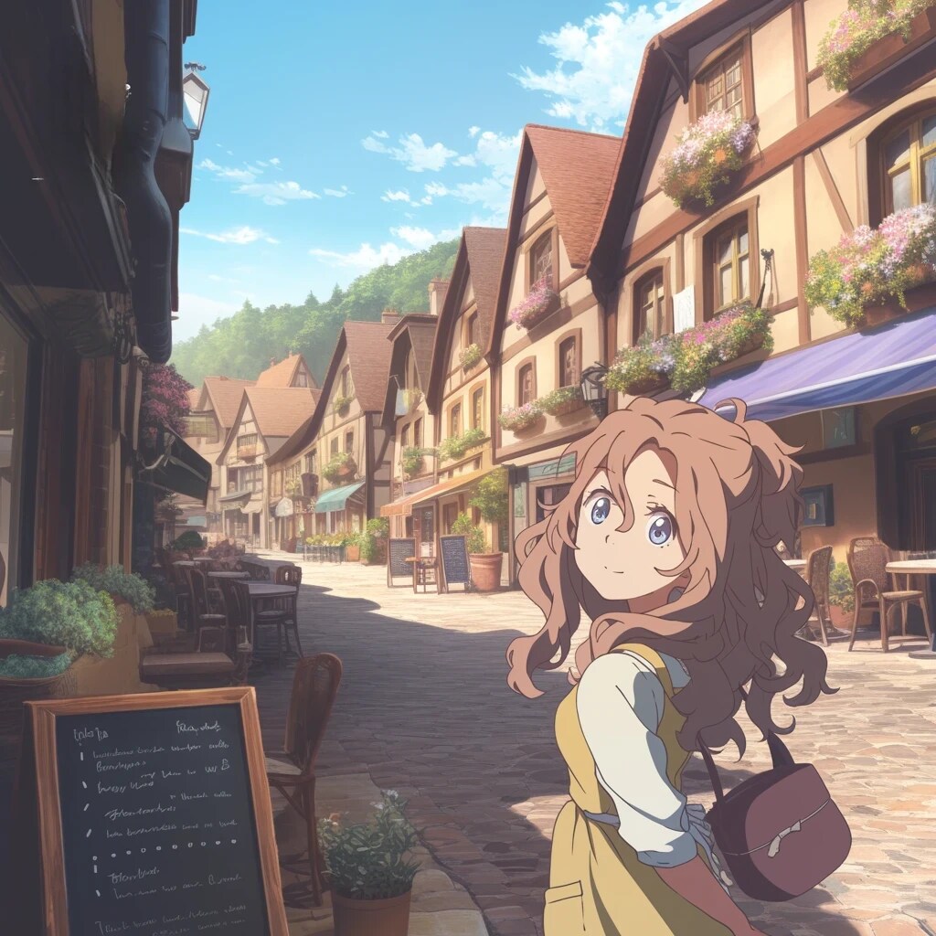 リヨンの町と女の子 Lyon Town and Girls