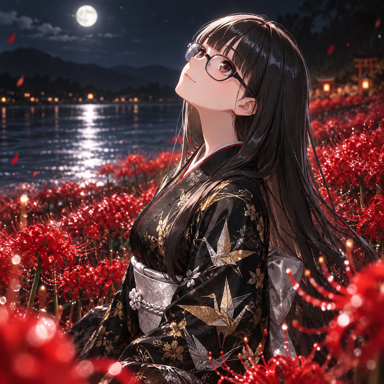 眼鏡っ子_葛葉古都葉とリコリス | の人気AIイラスト・グラビア