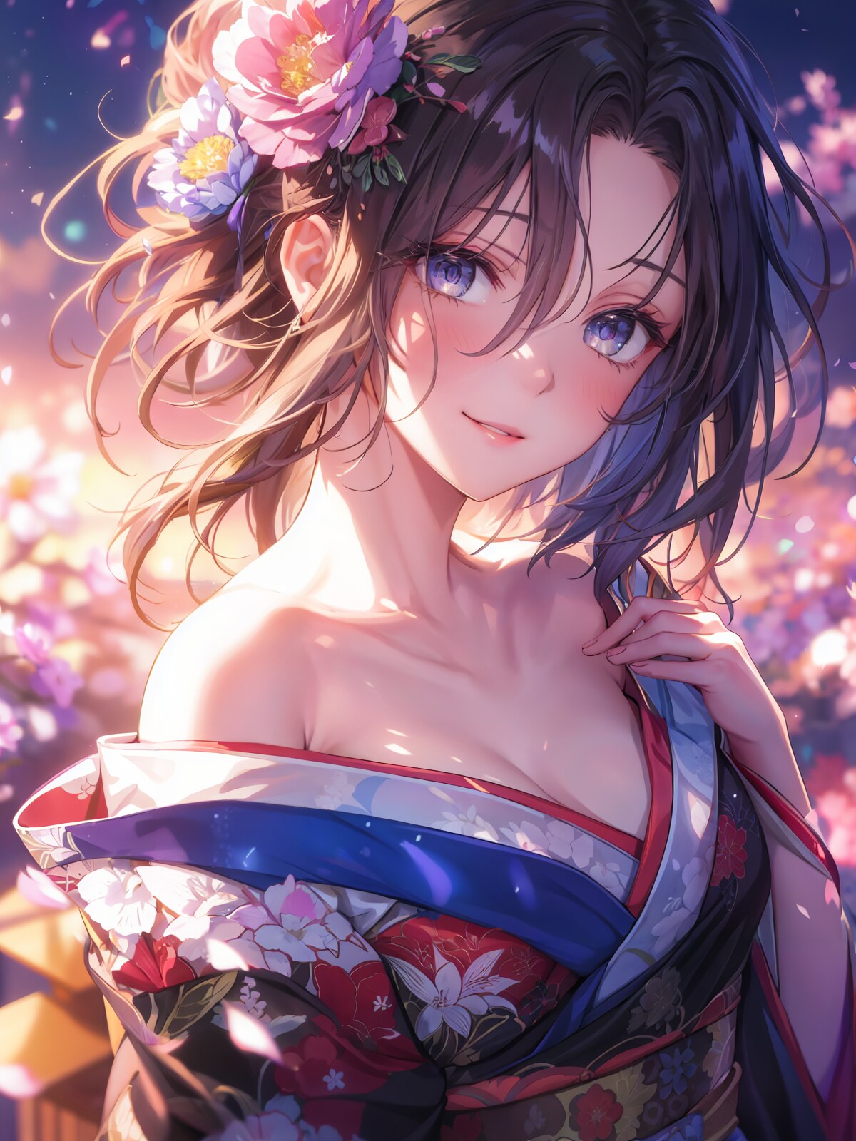 肩出し和美人