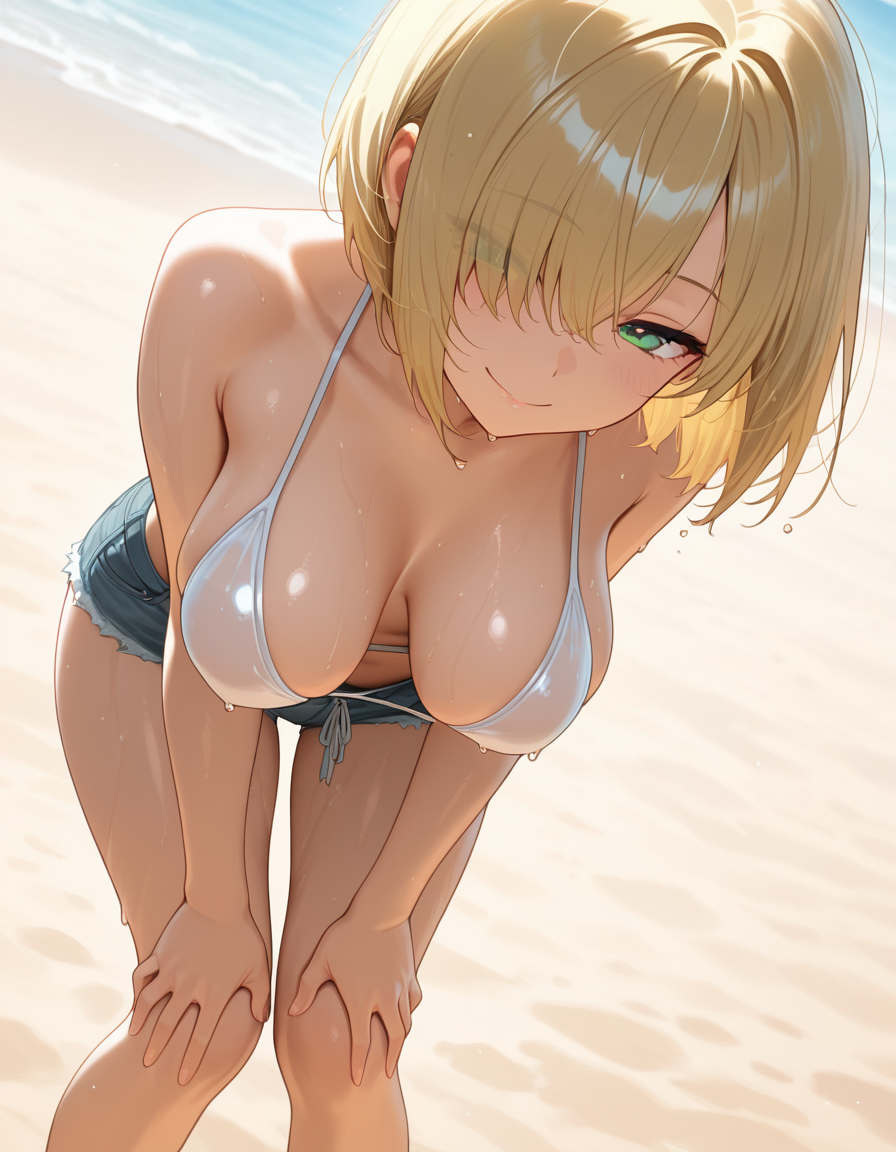 金髪ボブ