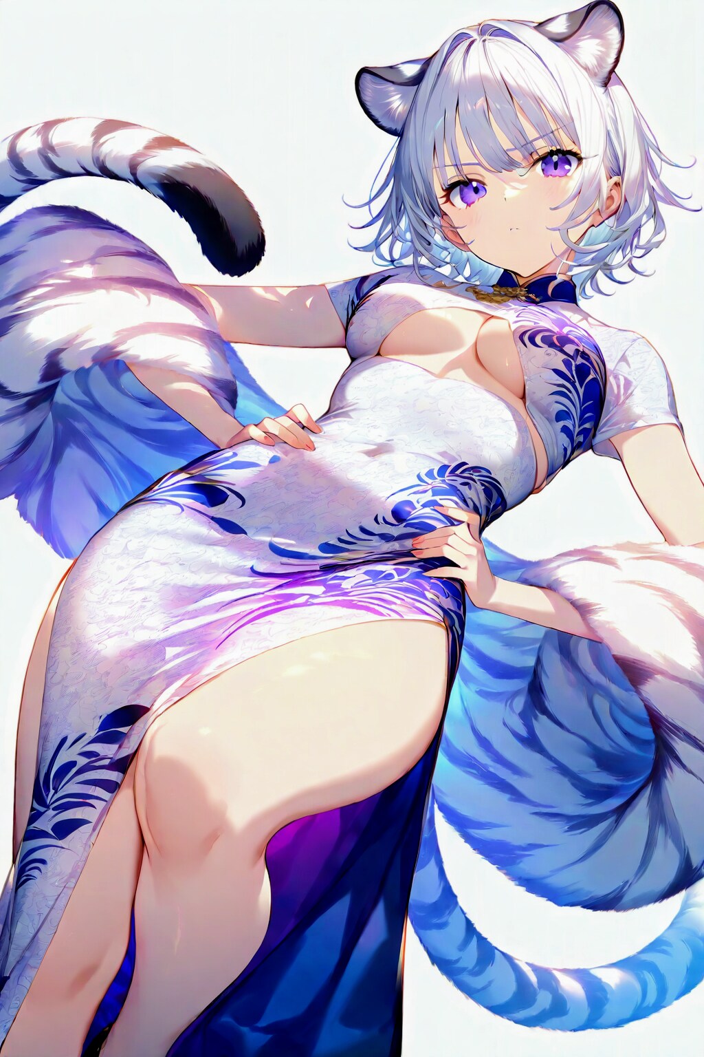 😻ネコミミちゃん第二形態🐯ホワイトタイガー