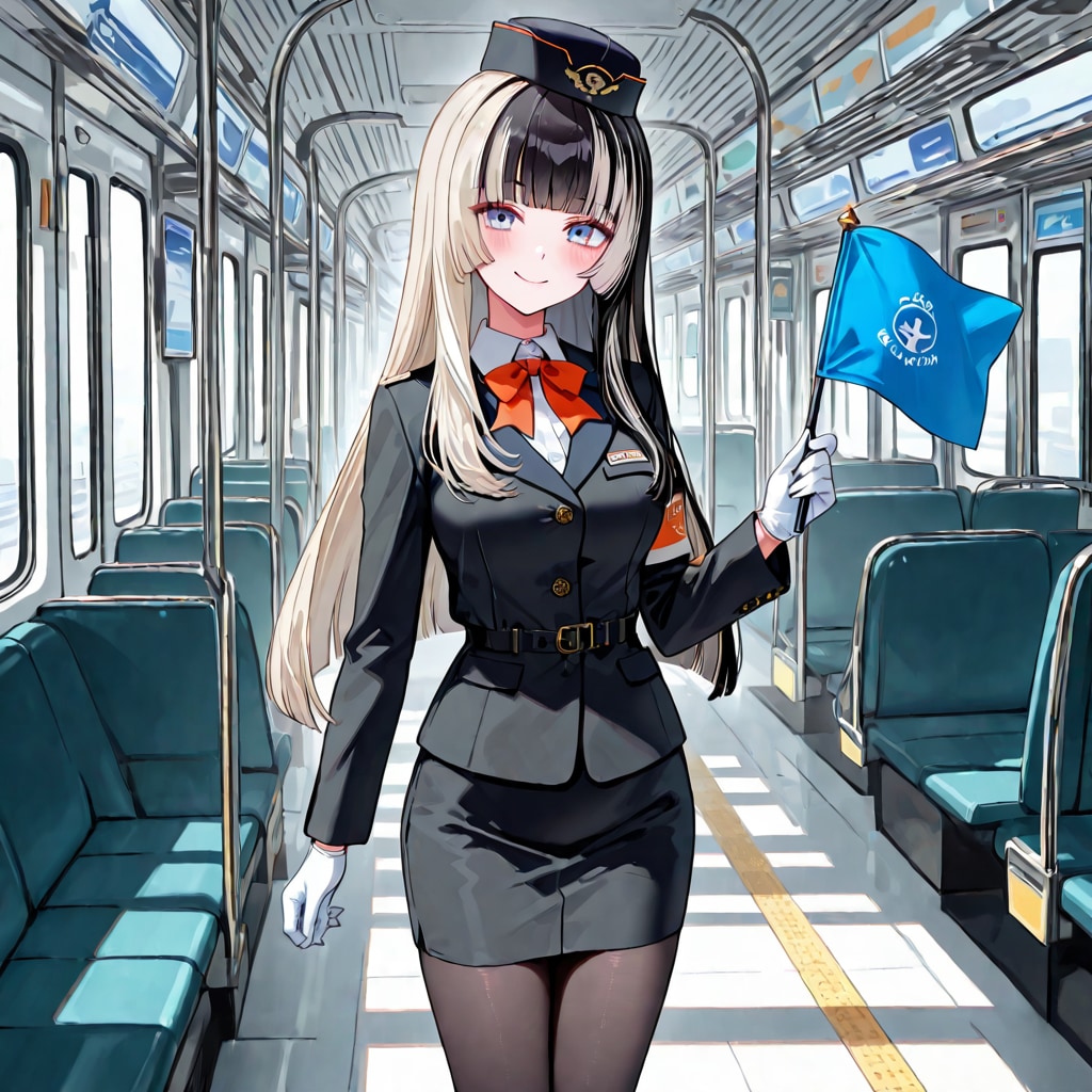 美術館行きバスのバスガイドさん | の人気AIイラスト・グラビア