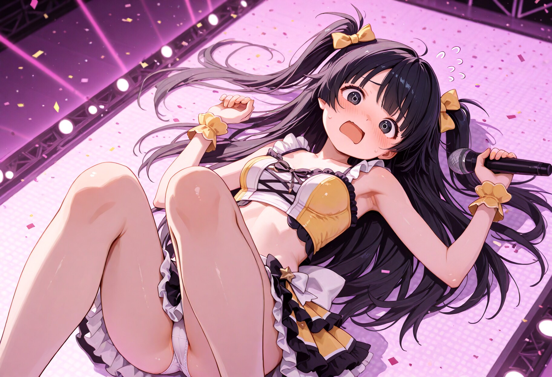 ライブ中に転んじゃったアイドルちゃん