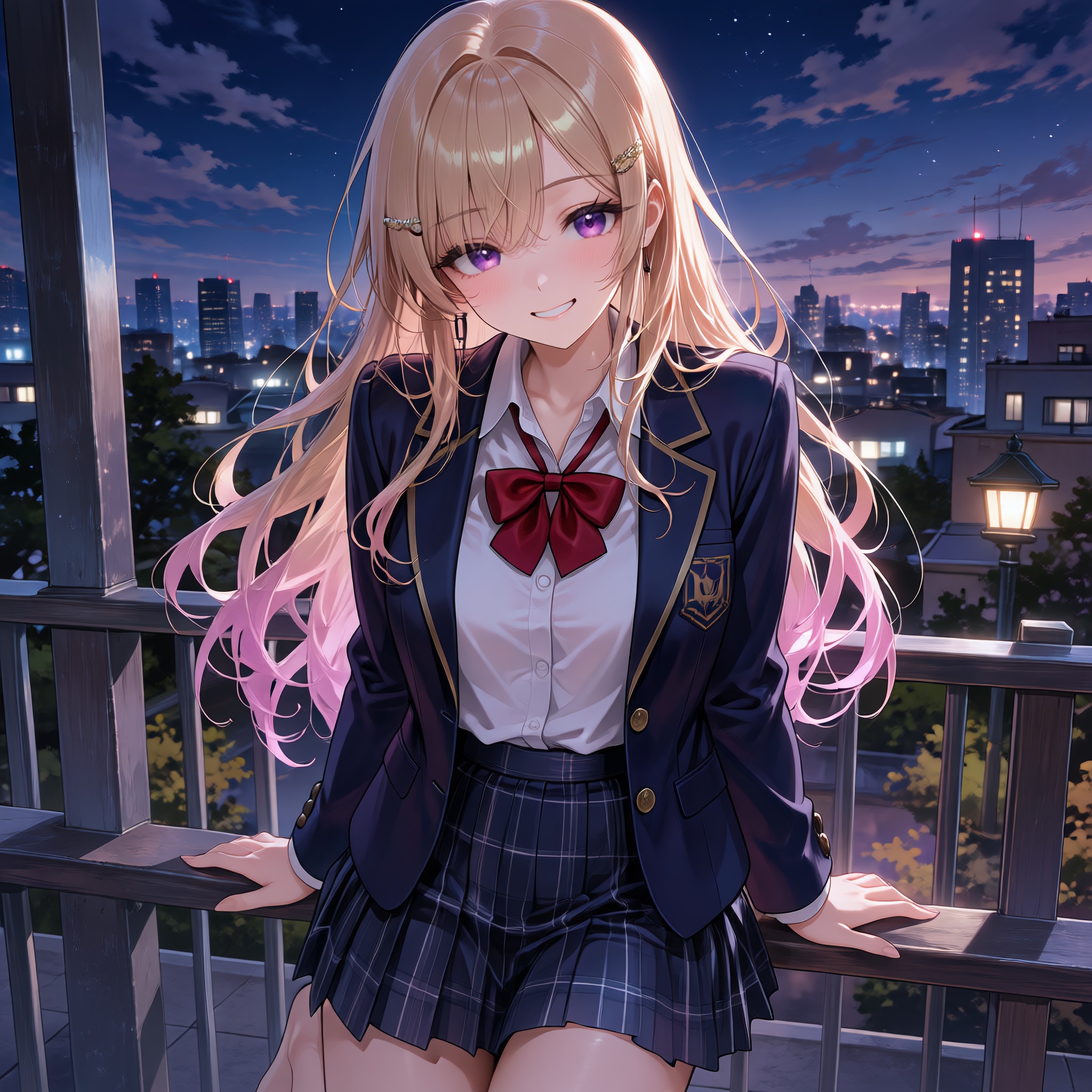 ギャルと夜景 | の人気AIイラスト・グラビア