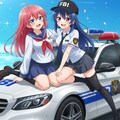 アニメキャラとメルセデスベンツFBIパトロールカー 3枚目