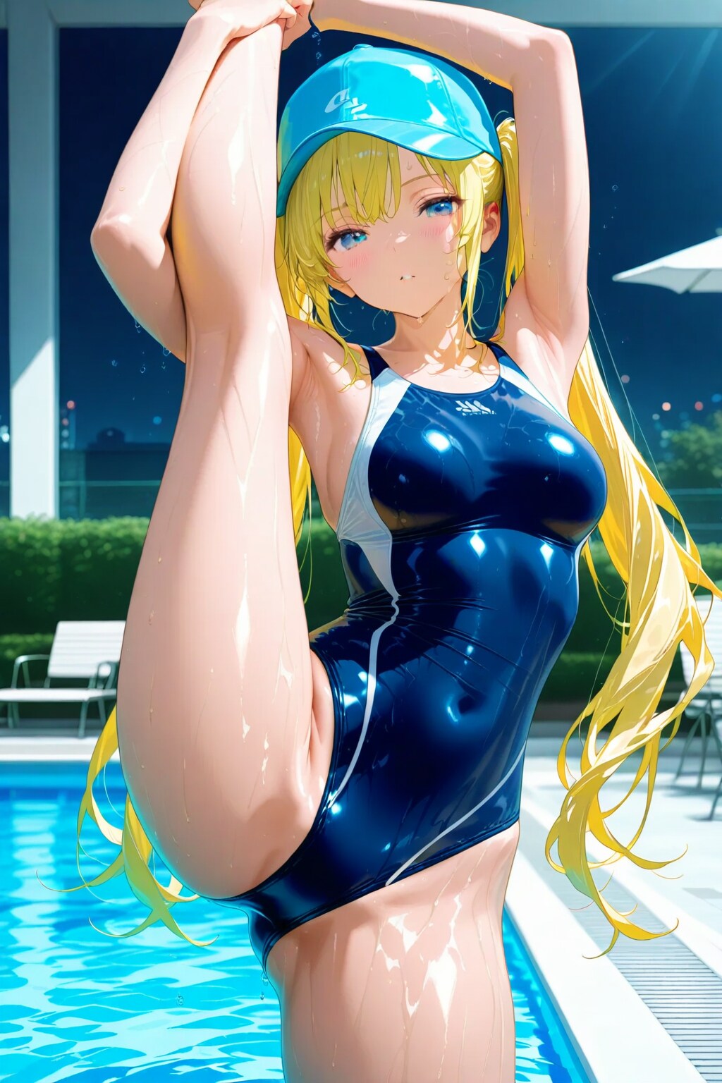 プールならどんなに汗かいてもOKよね