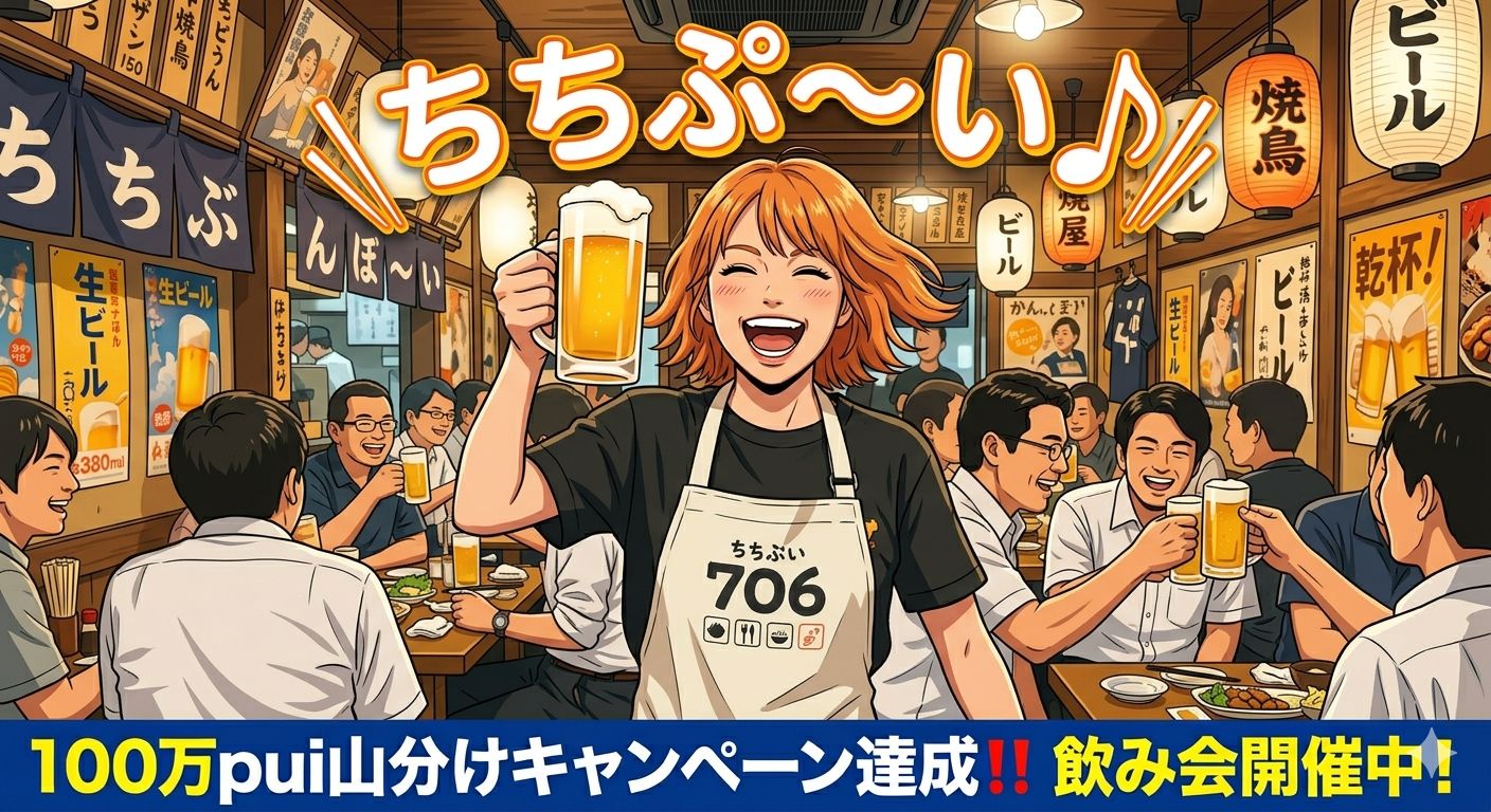 100万pui山分けキャンペーン達成‼