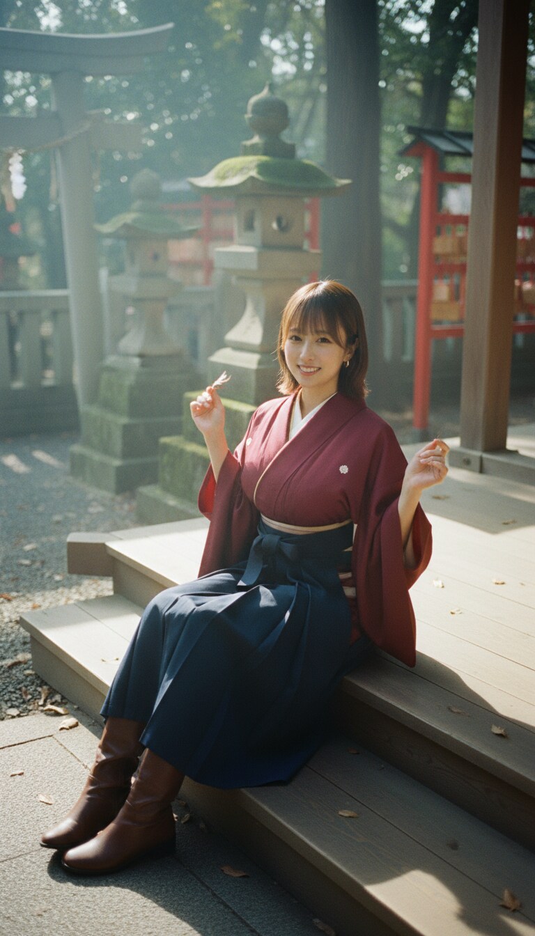 大正時代コーデの地方アナ