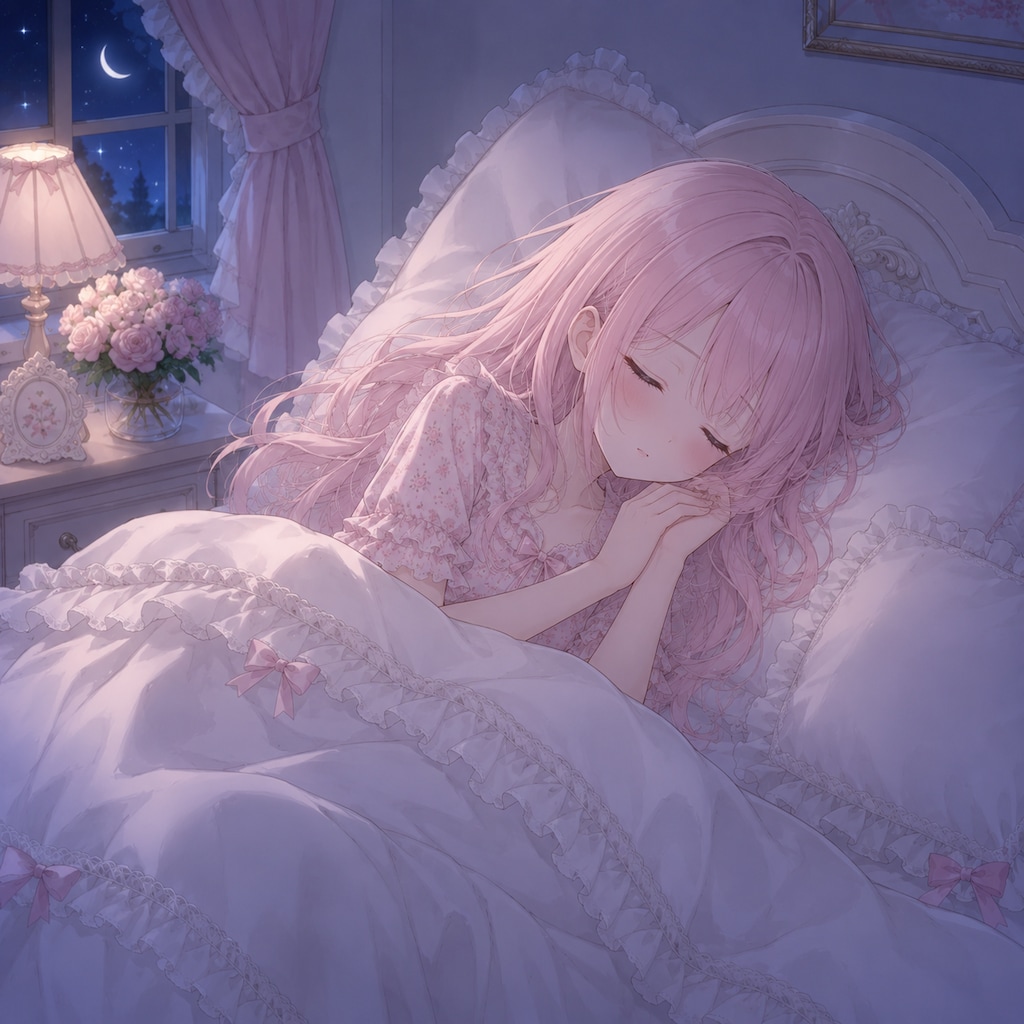 おやすみ🌙（ピンクちゃん）