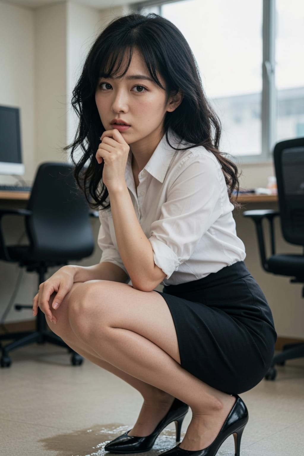 おもらしOL