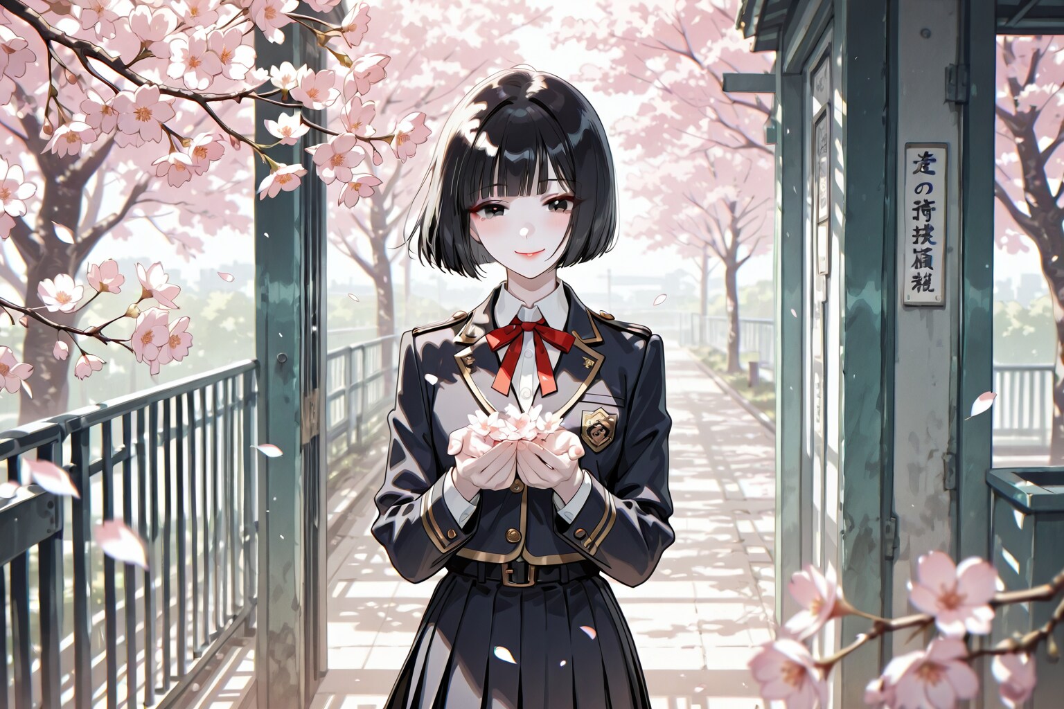 桜　舞い散る
