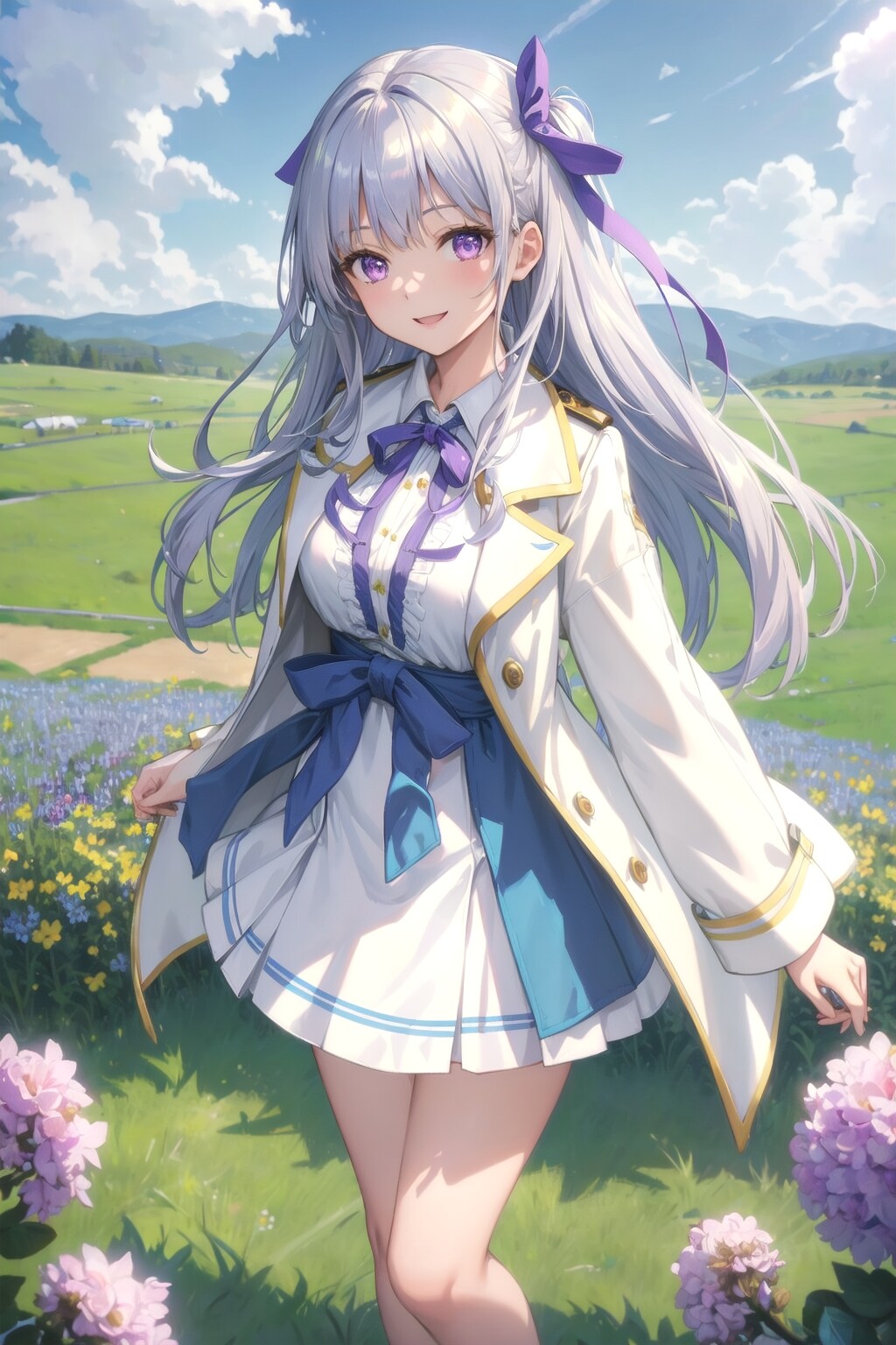 見てアニス！すごく綺麗な花畑ですよ！
