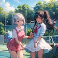 ちちぷいスクール テニス部所属のKTちゃんとリリちゃん 9枚目