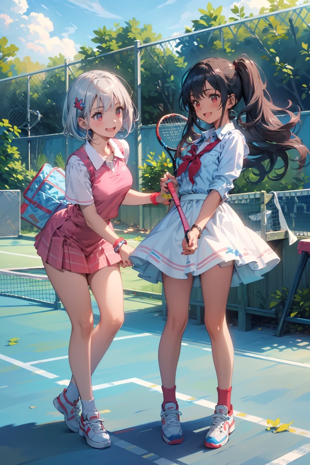 ちちぷいスクール テニス部所属のKTちゃんとリリちゃん