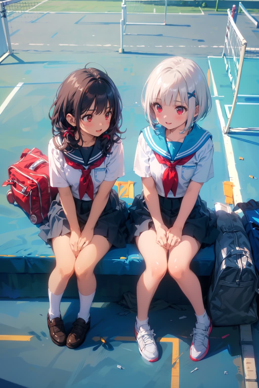 ちちぷいスクール テニス部所属のKTちゃんとリリちゃん