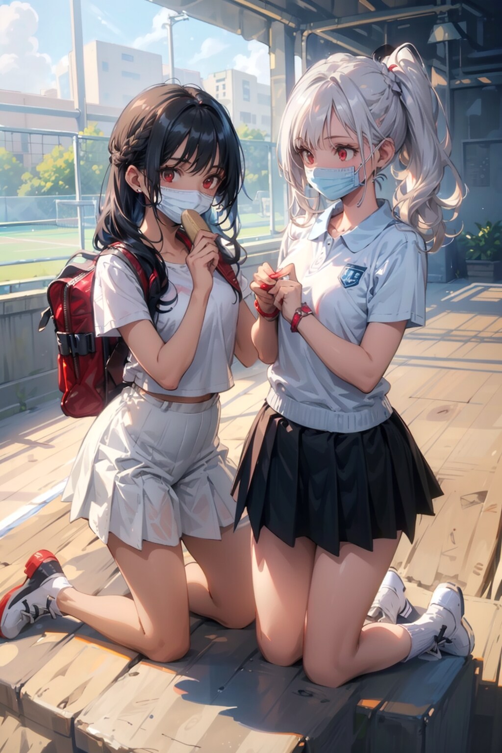 ちちぷいスクール テニス部所属のKTちゃんとリリちゃん