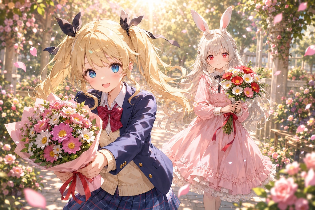 美桜ちゃんとエリアーヌ 【誕生日FAお礼】