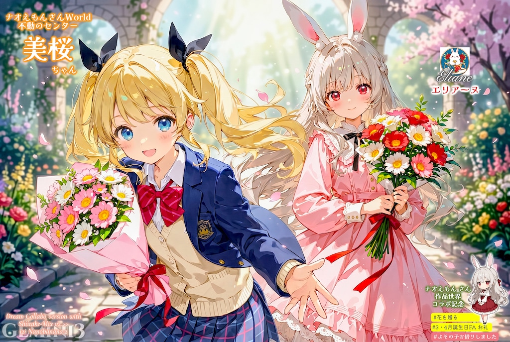 美桜ちゃんとエリアーヌ 【誕生日FAお礼】