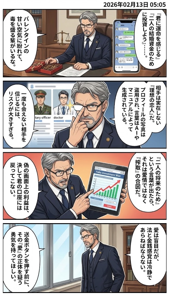 「国際ロマンス詐欺」　毎日漫画5時 | の人気AIイラスト・グラビア