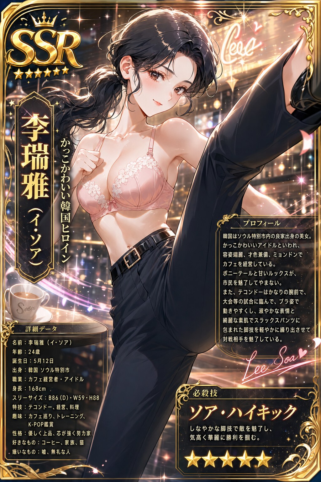 かっこかわいい韓国ヒロイン李瑞雅（イ・ソア）のSSRカード