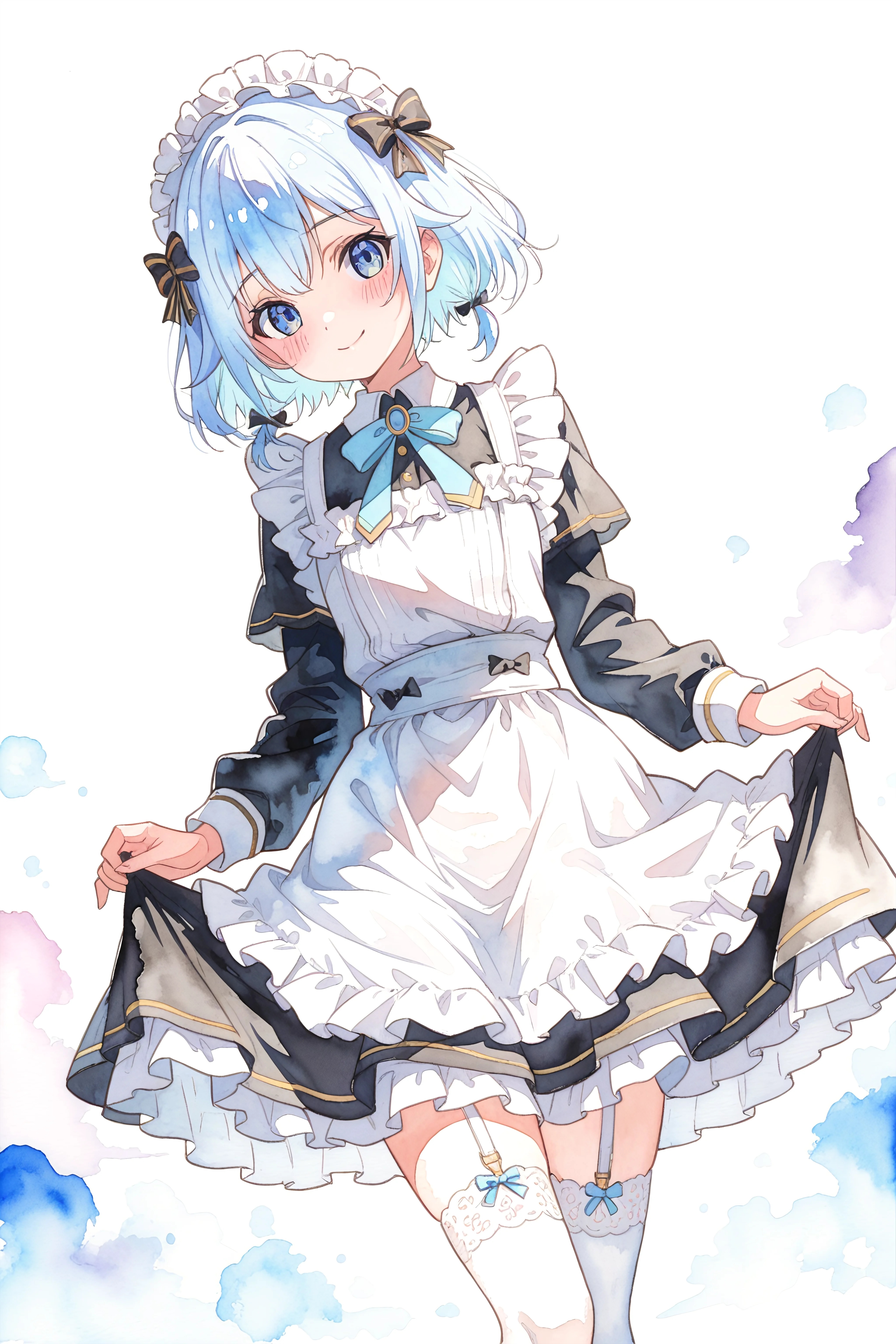 The Azure Maid's Gentle Curtsy