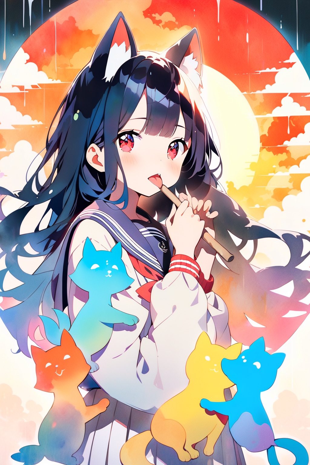 猫とししょちゃん