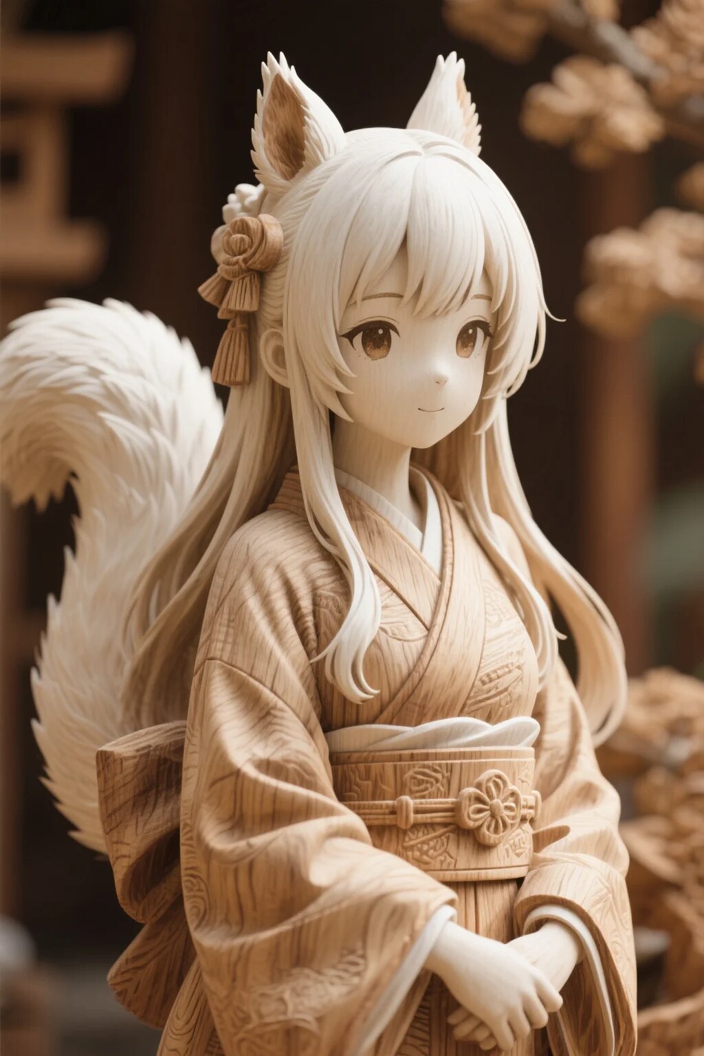 木彫りのリスの御神体