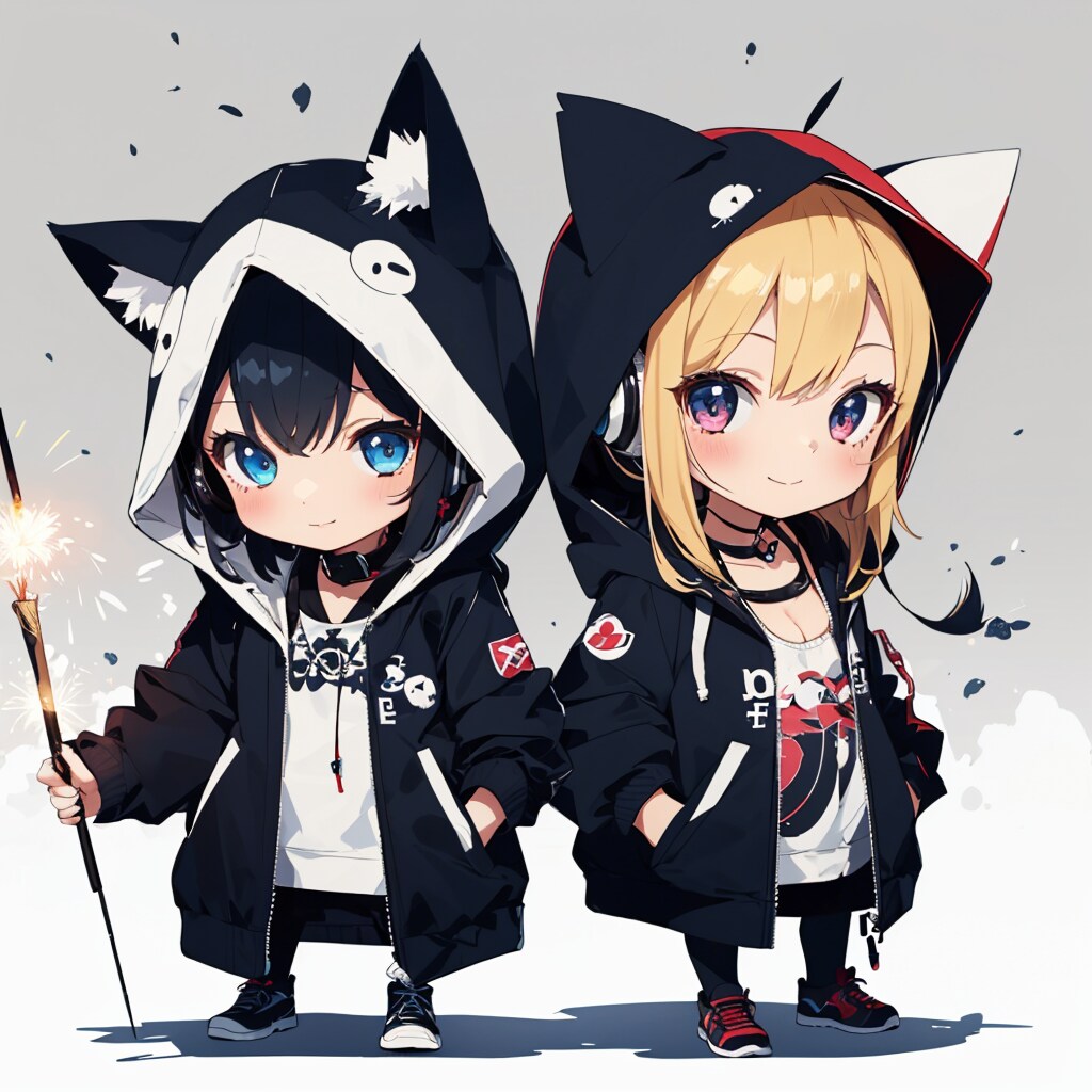 ネコ耳フード☆ファイヤワークス