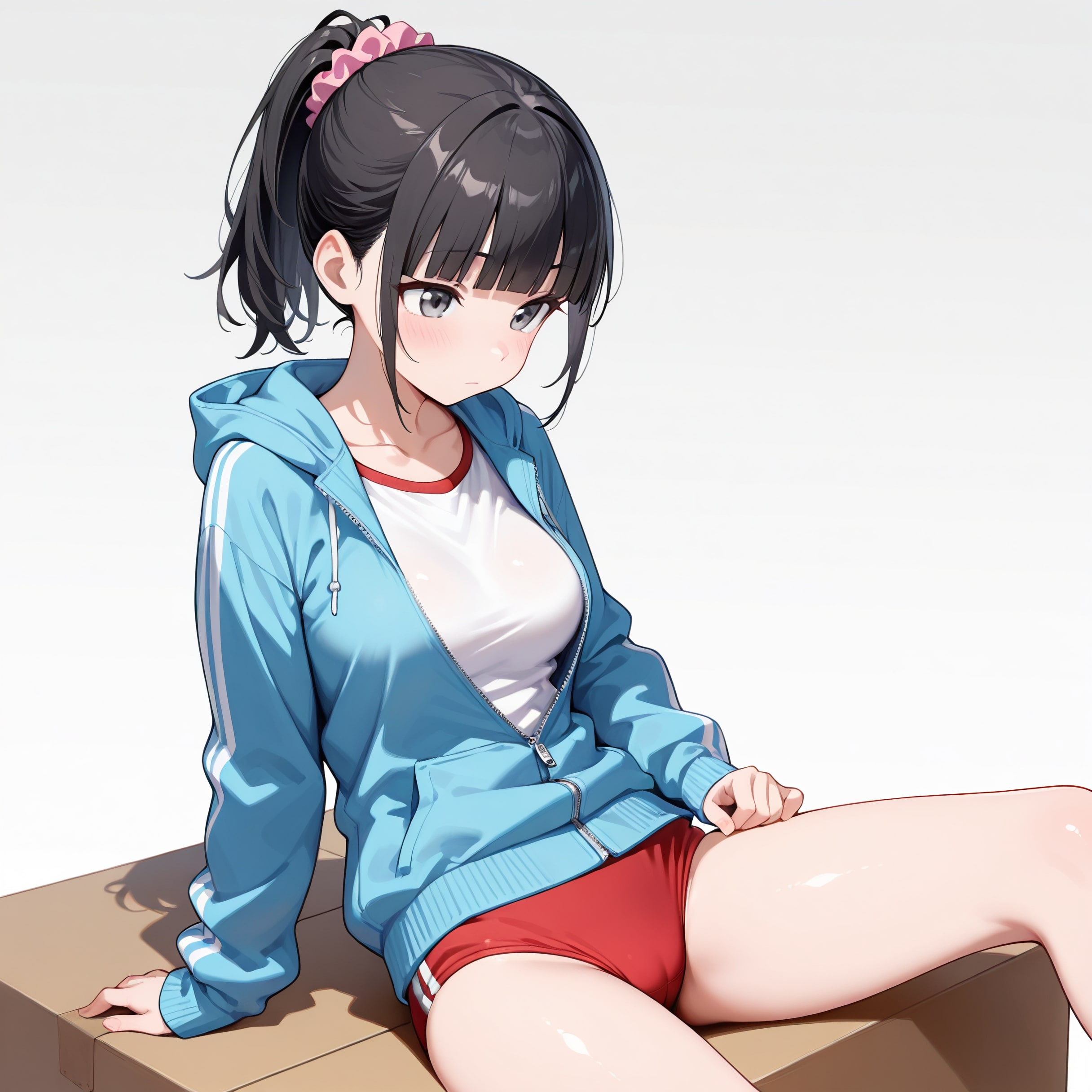 赤ブルマ姿の陸上少女