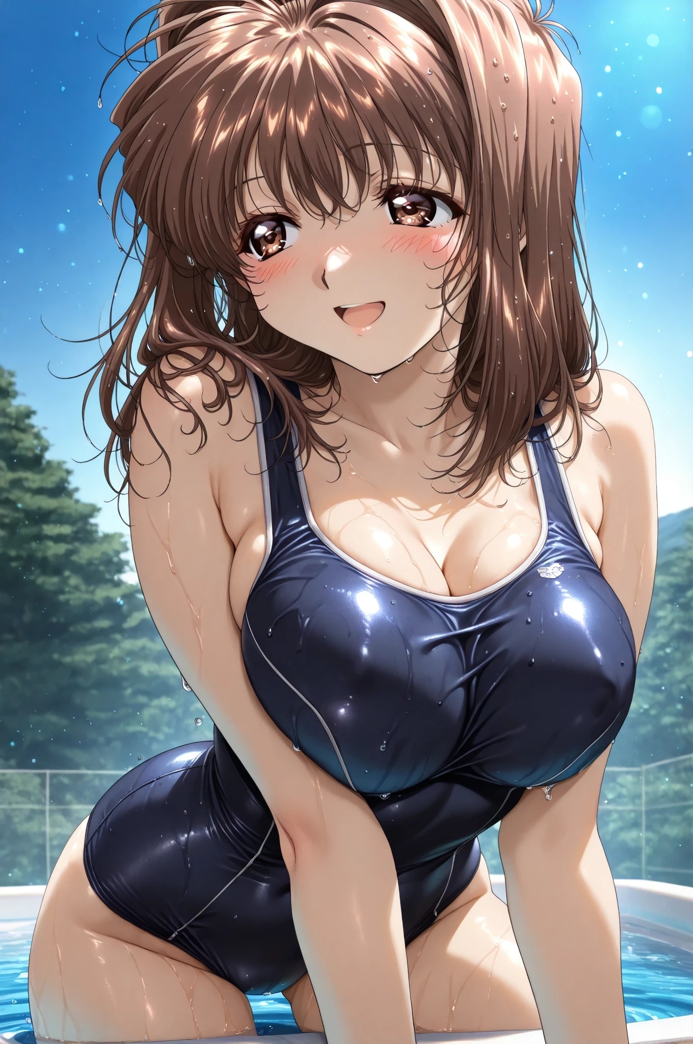 河〇理恵（プール編・縦長画像）