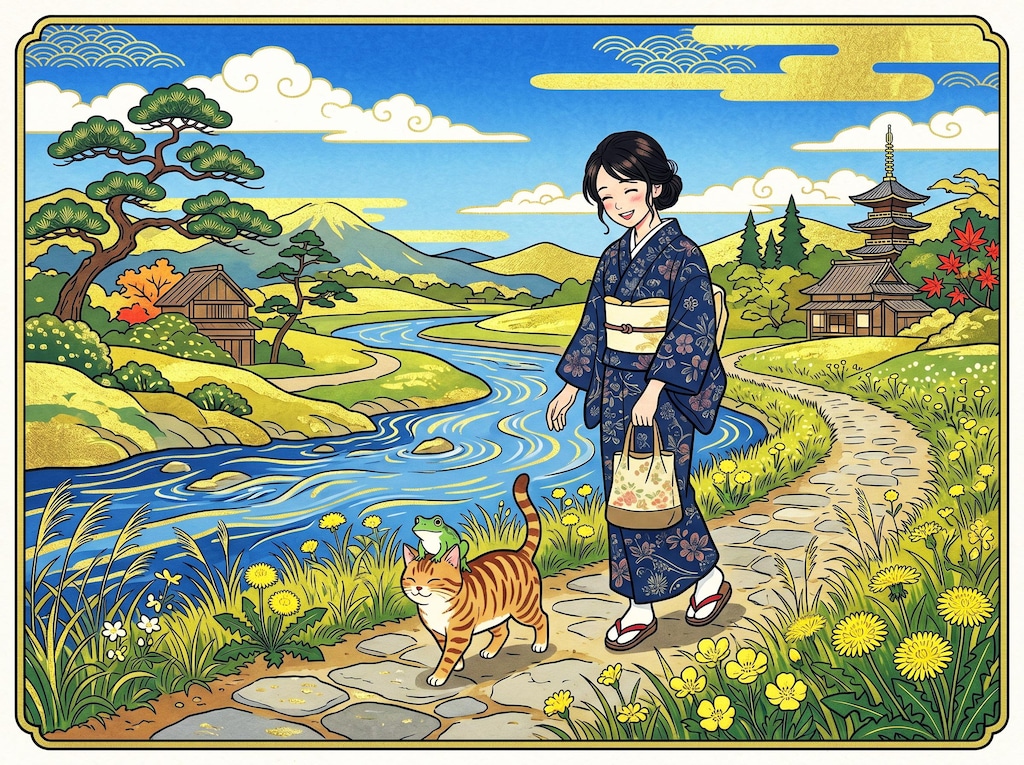 主婦和夢さん40歳・猫と散歩