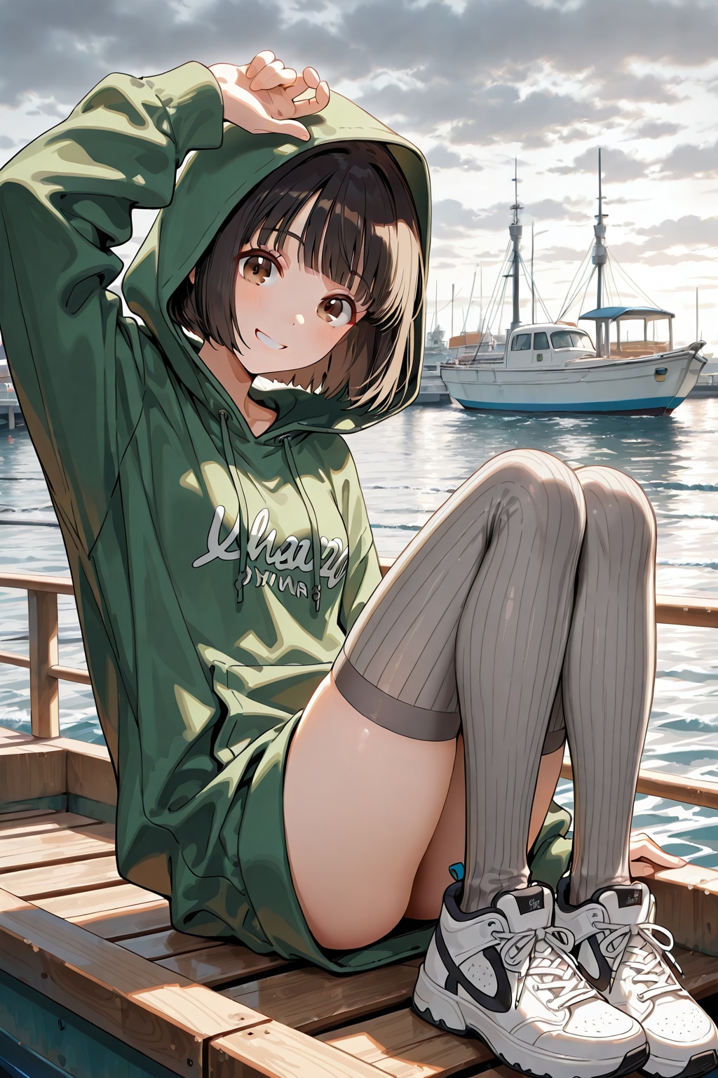 港のパーカー娘
