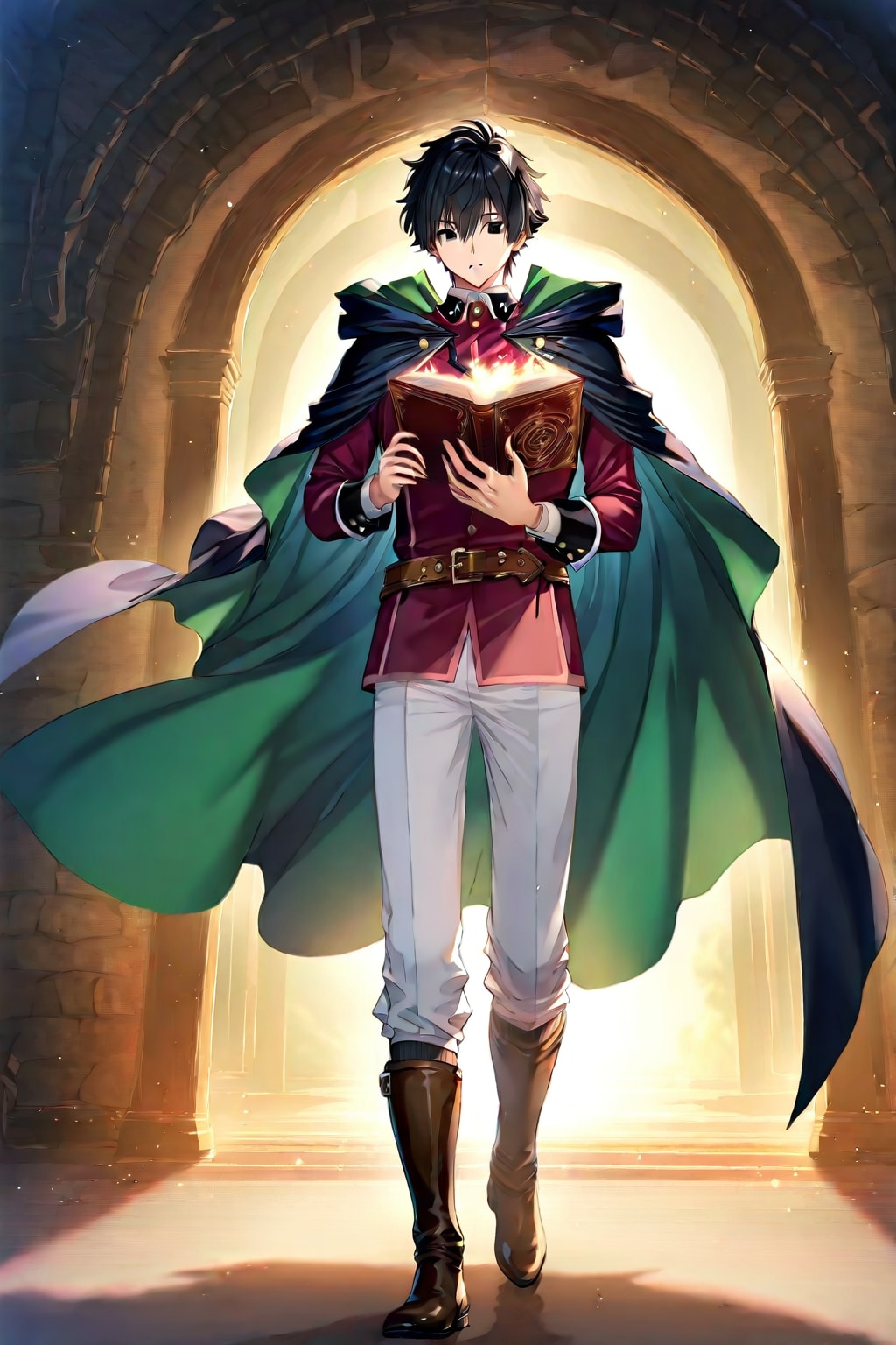 ファンタジーな洞窟地下、大きな男性学者2-3-1-5 | の人気AIイラスト・グラビア