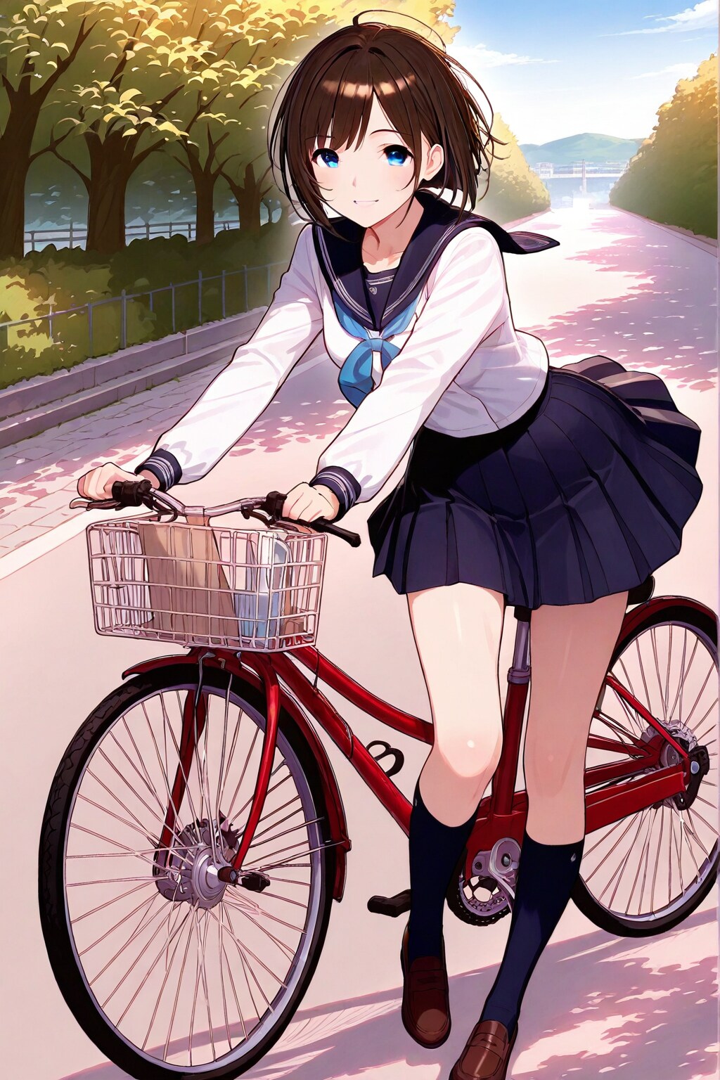 通学は、自転車で。