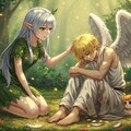 やさぐれ天使を慰めるエルフ 3枚目