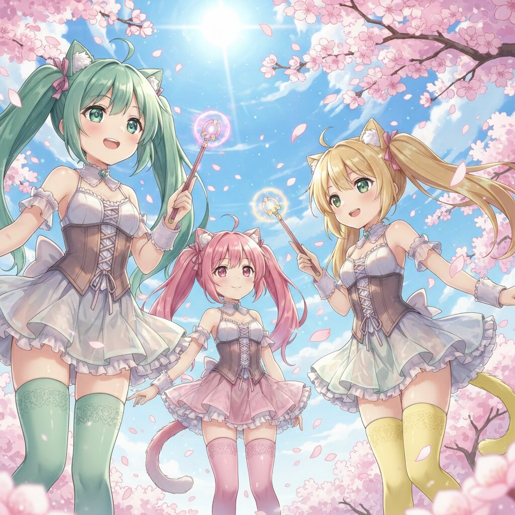 太陽と桜と魔法少女